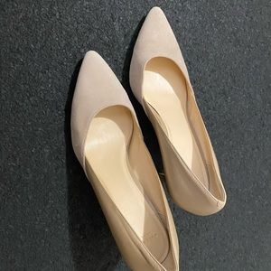 Cole Haan light tan suede and leather heels